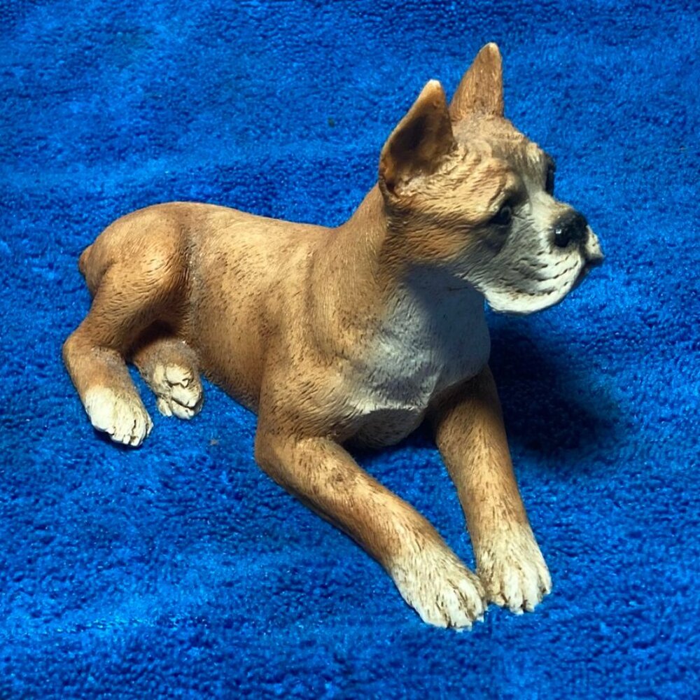 Boxer Dog Castagna 1988 Made in Italy Brown 6" Long